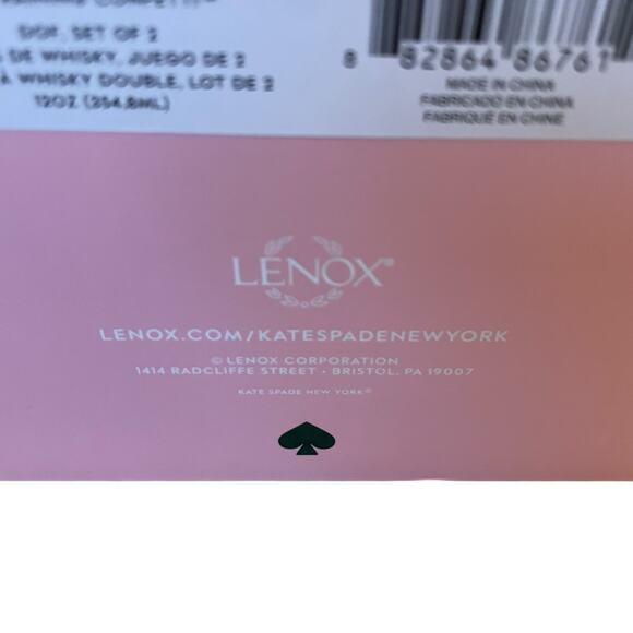 Kate Spade ITS RAINING CONFETTI Double Old Fashioned Whiskey Glass Set of 2 New - Picture 14 of 16